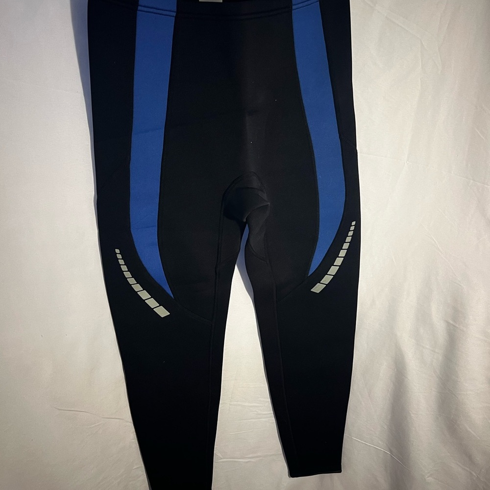 Black and Blue neoprene Rash Guard Leggings